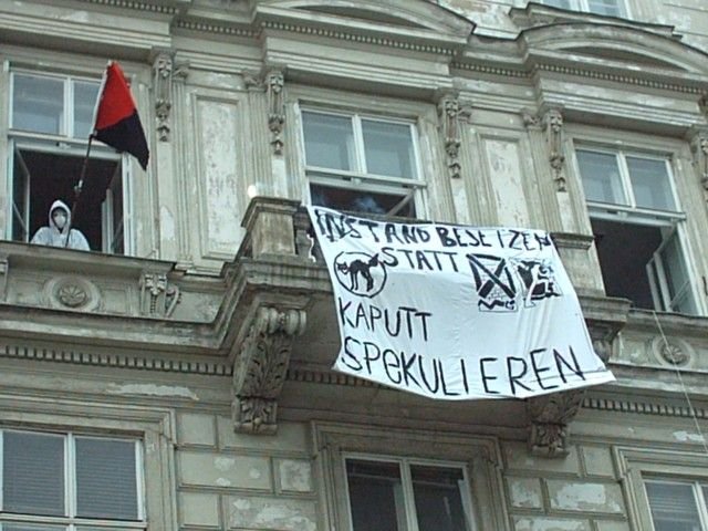 Hausbesetzung Burggasse Wien 2006